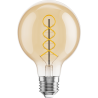 Mexen Vintis żarówka filament spirala LED E27, G80, 8W, Ciepła - 2700K, 650 lm, amber - L165-E27-0827-50