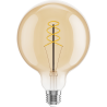 Mexen Vintis żarówka filament spirala LED E27, G125, 6W, Ciepła - 2200K, 530 lm, amber - L168-E27-0622-50