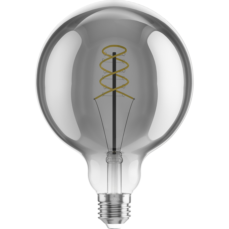 Mexen Vintis żarówka filament spirala LED E27, G125, 8W, Ciepła - 2200K, 450 lm, smoke - L168-E27-0822-70
