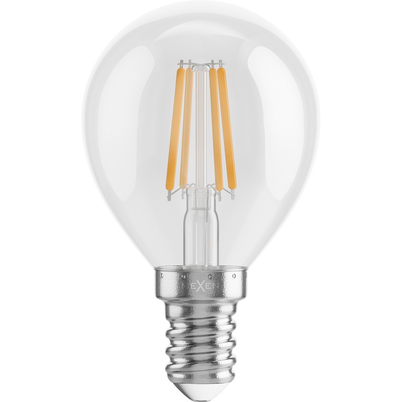 Mexen Vintis żarówka filament LED E14, G45, 4W, Ciepła - 2700K, 470 lm, clear - L156-E14-0427-00