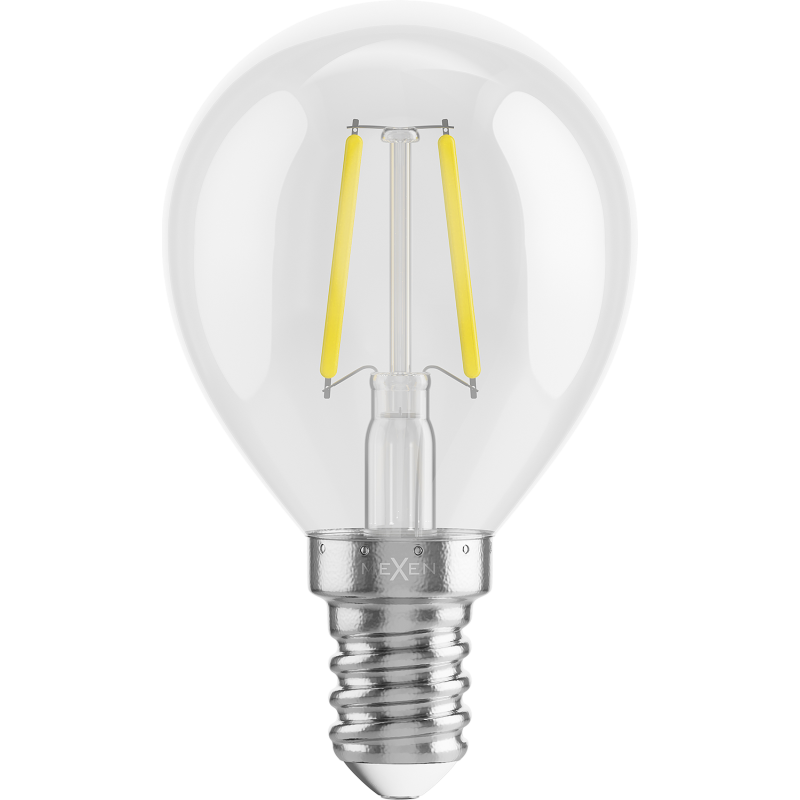 Mexen Vintis żarówka filament LED E14, G45, 2W, Neutralna - 4000K, 240 lm, clear - L156-E14-0240-00