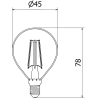 Mexen Vintis żarówka filament LED E14, G45, 4W, Neutralna - 4000K, 470 lm, clear - L156-E14-0427-00