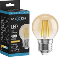 Mexen Vintis żarówka filament LED E27, G45, 4W, Ciepła - 2200K, 400 lm, amber - L156-E27-0422-50