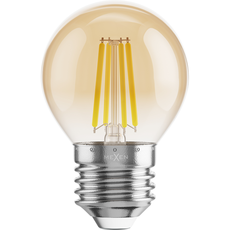 Mexen Vintis żarówka filament LED E27, G45, 4W, Ciepła - 2200K, 400 lm, amber - L156-E27-0422-50
