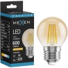 Mexen Vintis żarówka filament LED E27, G45, 6W, Ciepła - 2200K, 600 lm, amber - L156-E27-0622-50