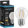 Mexen Vintis żarówka filament LED E27, G45, 2W, Ciepła - 2700K, 240 lm, clear - L156-E27-0227-00