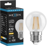 Mexen Vintis żarówka filament LED E27, G45, 4W, Ciepła - 2700K, 470 lm, clear - L156-E27-0427-00