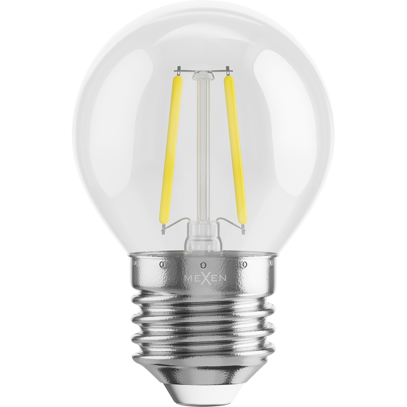 Mexen Vintis żarówka filament LED E27, G45, 2W, Neutralna - 4000K, 240 lm, clear - L156-E14-0227-00