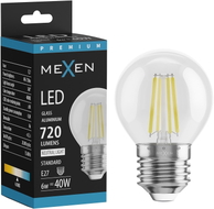 Mexen Vintis żarówka filament LED E27, G45, 6W, Neutralna - 4000K, 720 lm, clear - L156-E27-0627-00