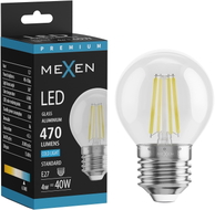 Mexen Vintis żarówka filament LED E27, G45, 4W, Zimna - 6500K, 470 lm, clear - L156-E27-0465-00