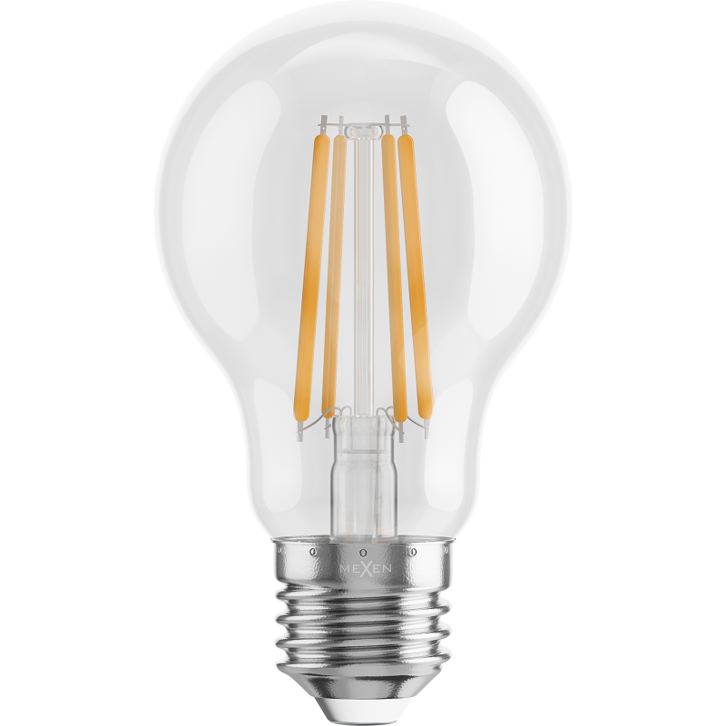 Mexen Vintis żarówka filament LED E27, A60, 8W, Ciepła - 2200K, 1055 lm, clear - L150-E27-0822-00