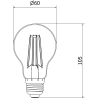 Mexen Vintis żarówka filament LED E27, A60, 8W, Ciepła - 2200K, 600 lm, smoke - L150-E27-0822-70
