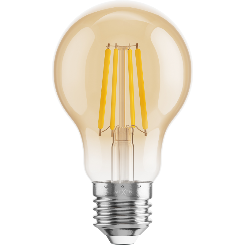 Mexen Vintis żarówka filament LED E27, A60, 4W, Ciepła - 2700K, 400 lm, amber - L150-E27-0427-50