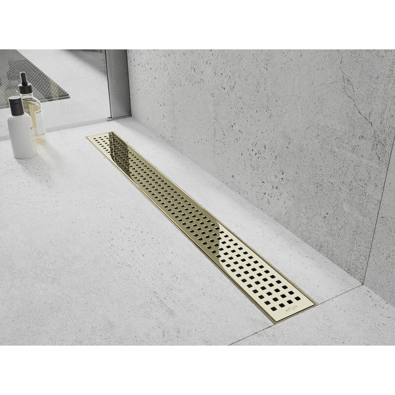 Mexen Flat 360° M08 odpływ liniowy obrotowy 90 cm, złoty - 1525090-40