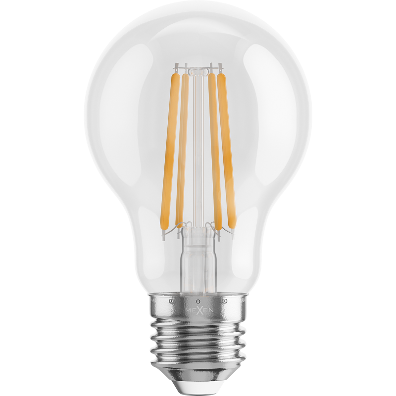 Mexen Vintis żarówka filament LED E27, A60, 8W, Ciepła - 2700K, 1055 lm, clear - L150-E27-0827-00