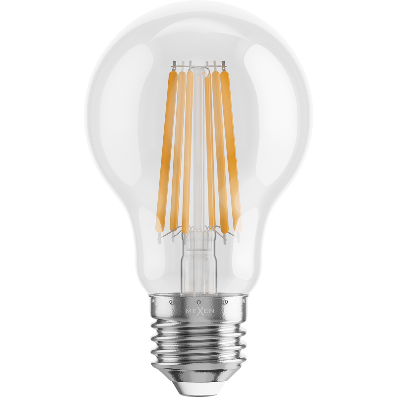 Mexen Vintis żarówka filament LED E27, A60, 10W, Ciepła - 2700K, 1320 lm, clear - L150-E27-1027-00