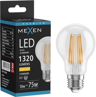 Mexen Vintis żarówka filament LED E27, A60, 10W, Ciepła - 2700K, 1320 lm, clear - L150-E27-1027-00