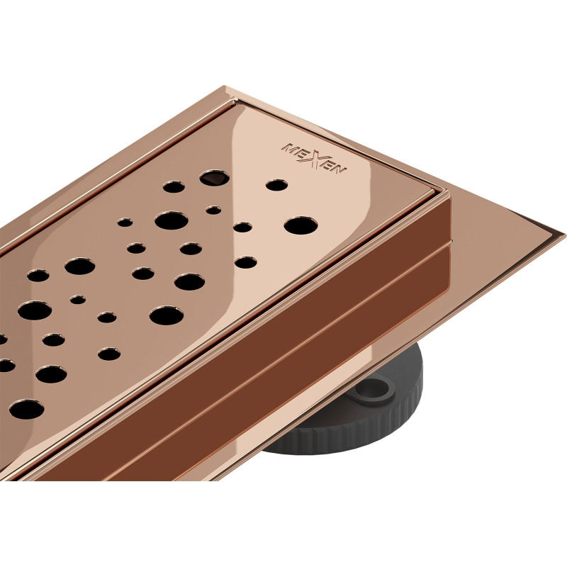 Mexen Flat M12 odpływ liniowy 60 cm, różowe złoto - 1621060-15