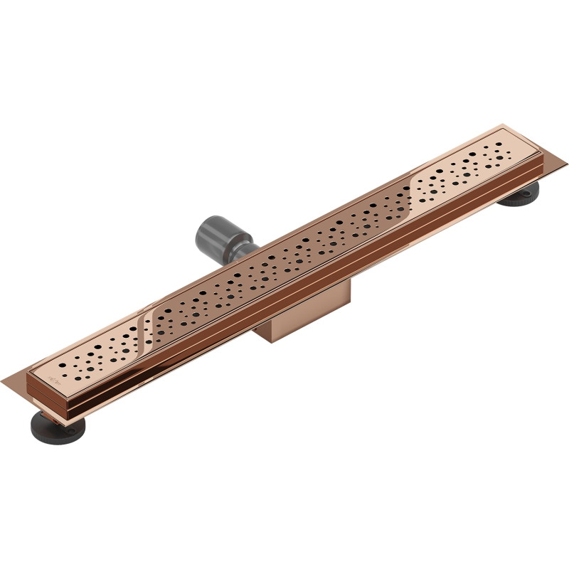 Mexen Flat M12 odpływ liniowy 60 cm, różowe złoto - 1621060-15