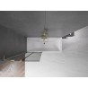 Mexen Velar L parawan nawannowy 2-skrzydłowy rozsuwany 85 x 150 cm, grafit, złoty - 896-085-003-41-50