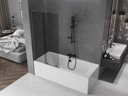 Mexen Velar L parawan nawannowy 2-skrzydłowy rozsuwany 95 x 150 cm, grafit, gun metal - 896-095-003-41-95
