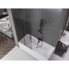 Mexen Velar L parawan nawannowy 2-skrzydłowy rozsuwany 90 x 150 cm, grafit, gun metal - 896-090-003-41-95