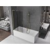 Mexen Velar L parawan nawannowy 2-skrzydłowy rozsuwany 95 x 150 cm, grafit, złoty szczotkowany - 896-095-003-41-55
