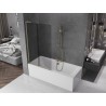 Mexen Velar L parawan nawannowy 2-skrzydłowy rozsuwany 100 x 150 cm, grafit, złoty - 896-100-003-41-50