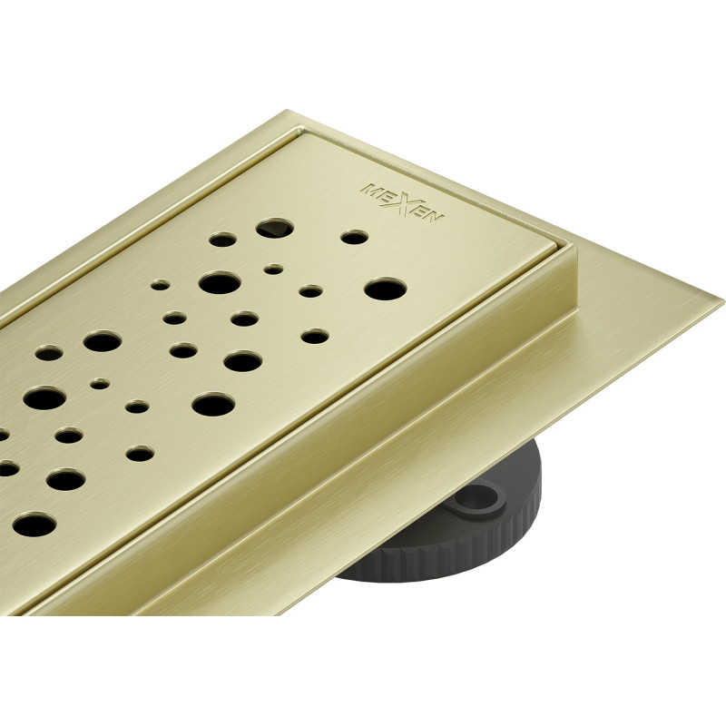 Mexen Flat M12 odpływ liniowy 100 cm, złoty szczotkowany - 1A21100-15