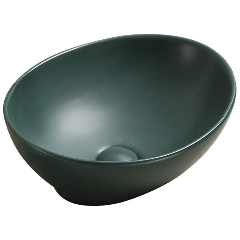 Mexen Elza umywalka nablatowa 40 x 33 cm, zielony ciemny mat - 21014047