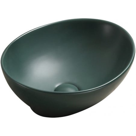Mexen Elza umywalka nablatowa 40 x 33 cm, zielony ciemny mat - 21014047