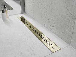 Mexen Flat M18 odpływ liniowy 50 cm, złoty - 1523050-15