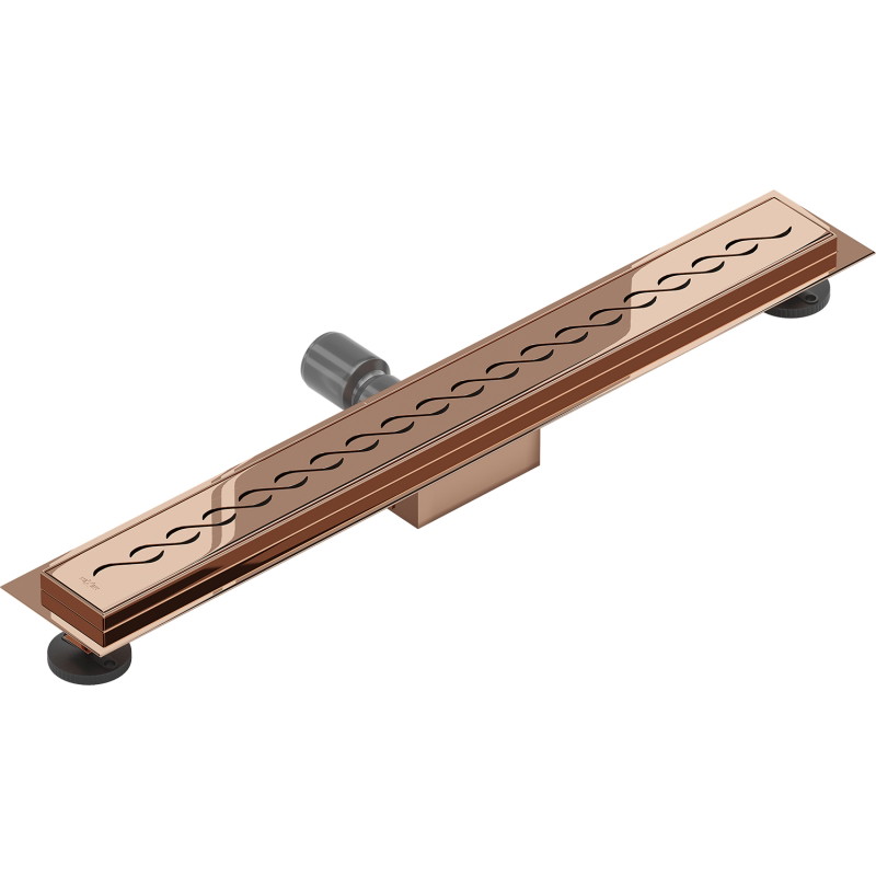Mexen Flat M18 odpływ liniowy 50 cm, różowe złoto - 1623050-15