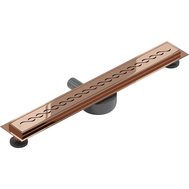Mexen Flat 360° M18 odpływ liniowy obrotowy 60 cm, różowe złoto - 1623060-40