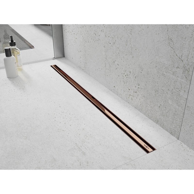 Mexen Flat 360° Slim odpływ liniowy obrotowy 100 cm, różowe złoto - 1641100