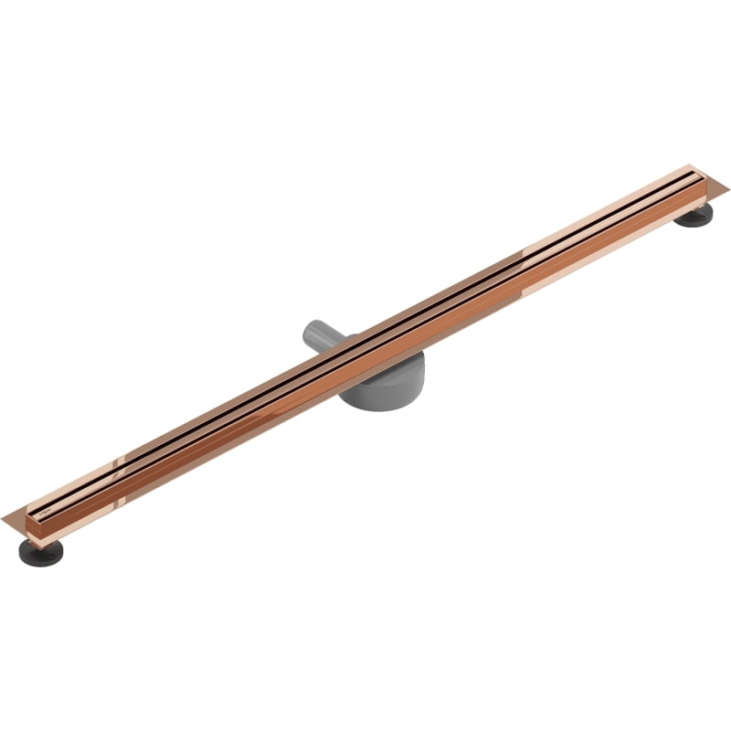 Mexen Flat 360° Slim odpływ liniowy obrotowy 140 cm, różowe złoto - 1641140
