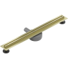 Mexen Flat 360° Slim odpływ liniowy obrotowy 50 cm, złoty szczotkowany - 1A41050