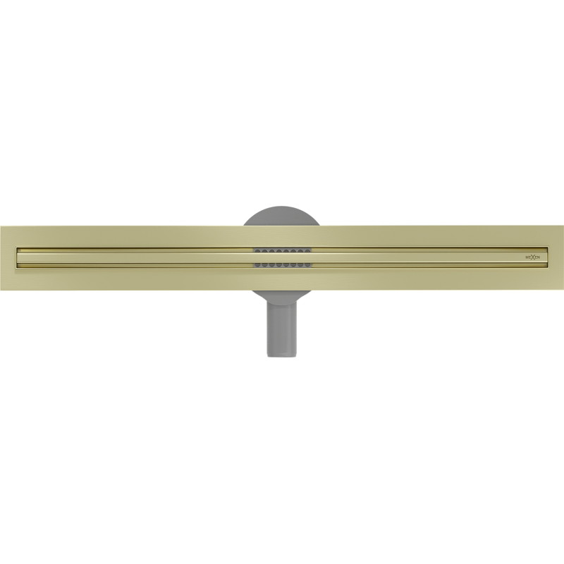 Mexen Flat 360° Slim odpływ liniowy obrotowy 50 cm, złoty szczotkowany - 1A41050