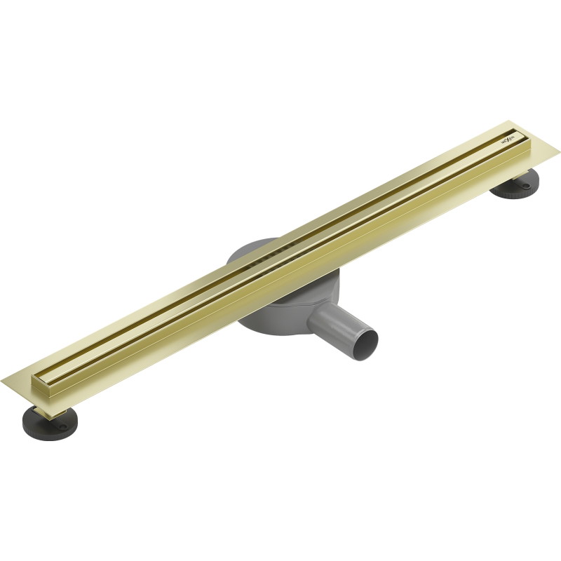 Mexen Flat 360° Slim odpływ liniowy obrotowy 60 cm, złoty szczotkowany - 1A41060