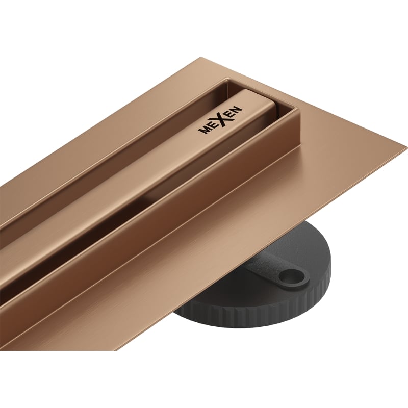 Mexen Flat 360° Slim odpływ liniowy obrotowy 70 cm, miedź szczotkowana - 1C41070