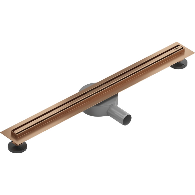 Mexen Flat 360° Slim odpływ liniowy obrotowy 70 cm, miedź szczotkowana - 1C41070