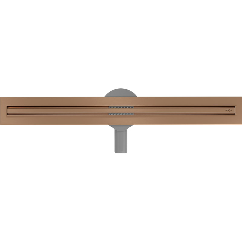 Mexen Flat 360° Slim odpływ liniowy obrotowy 70 cm, miedź szczotkowana - 1C41070