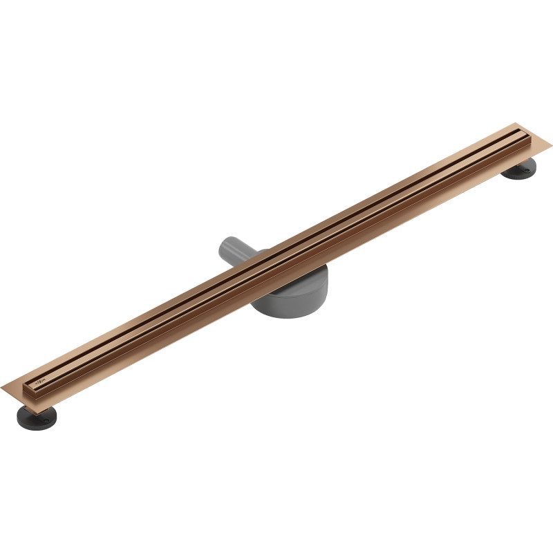 Mexen Flat 360° Slim odpływ liniowy obrotowy 80 cm, miedź szczotkowana - 1C41080