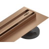 Mexen Flat 360° Slim odpływ liniowy obrotowy 110 cm, miedź szczotkowana - 1C41110