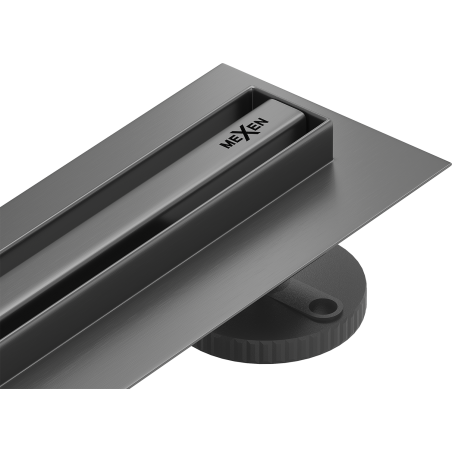 Mexen Flat 360° Slim odpływ liniowy obrotowy 80 cm, gun gray szczotkowany - 1E41080