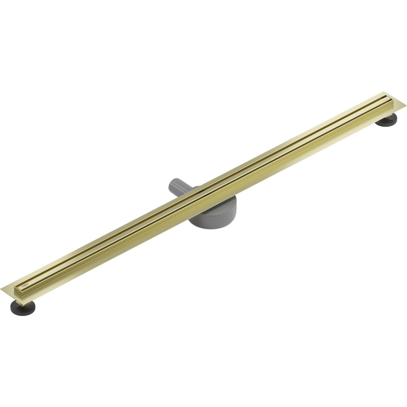 Mexen Flat 360° Slim odpływ liniowy obrotowy 130 cm, złoty szczotkowany - 1A41130