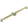 Mexen Flat 360° Slim odpływ liniowy obrotowy 130 cm, złoty szczotkowany - 1A41130