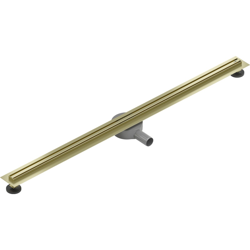 Mexen Flat 360° Slim odpływ liniowy obrotowy 140 cm, złoty szczotkowany - 1A41140