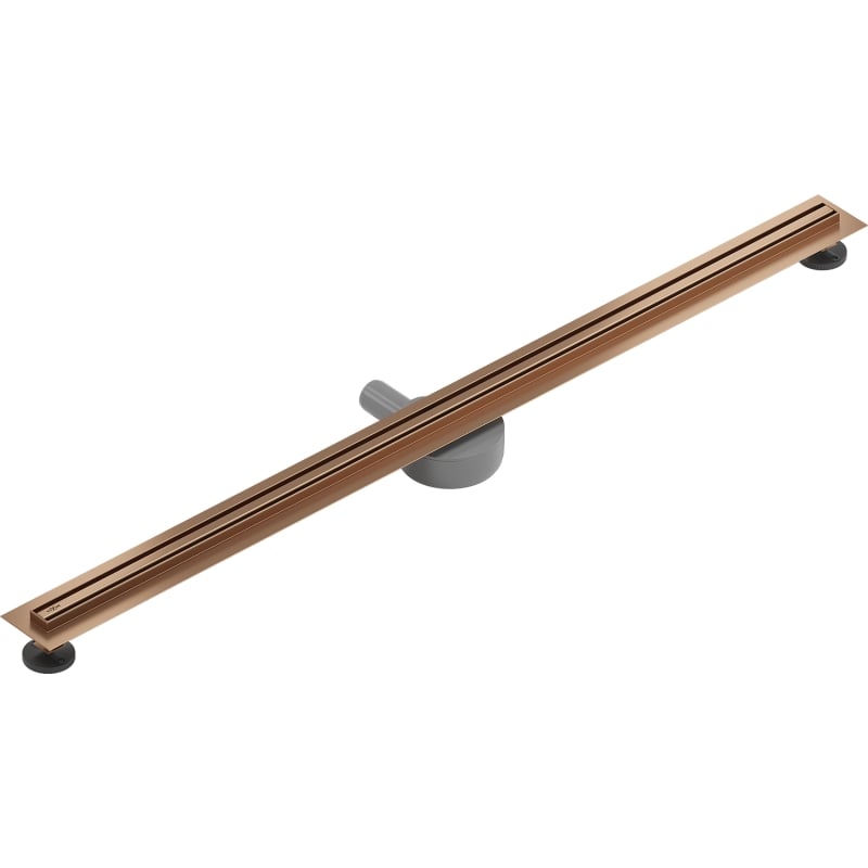 Mexen Flat 360° Slim odpływ liniowy obrotowy 120 cm, miedź szczotkowana - 1C41120