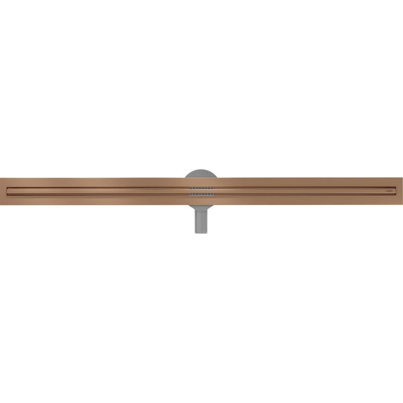Mexen Flat 360° Slim odpływ liniowy obrotowy 150 cm, miedź szczotkowana - 1C41150